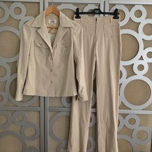 LAUNDRY Cream Suit Blazer and Pants size 2